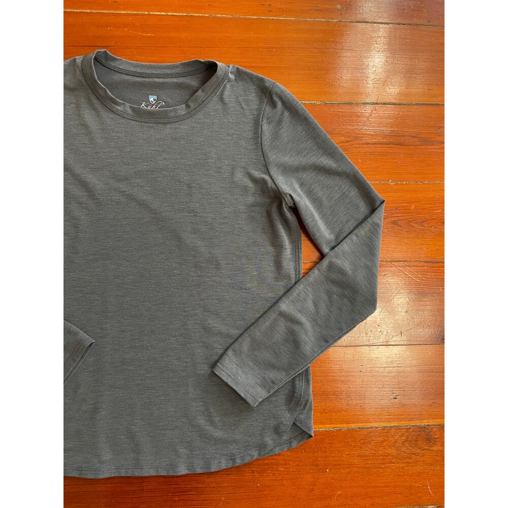 Kuhl Womens Small Gray Long Sleeve Performance Hiking Top Tencel Blend - Picture 3 of 8